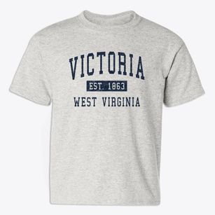 Victoria West Virginia Classic Established Youth T-shirt