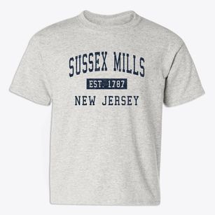 Sussex Mills New Jersey Classic Established Youth T-shirt