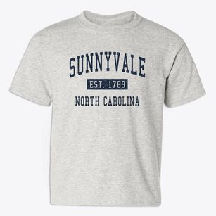 Sunnyvale North Carolina Classic Established Youth T-shirt