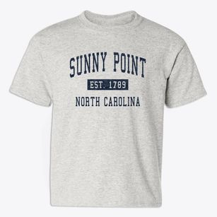 Sunny Point North Carolina Classic Established Youth T-shirt