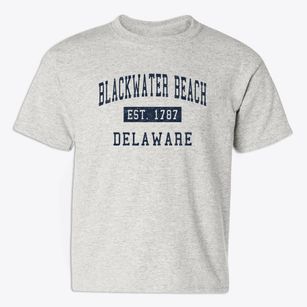 Blackwater Beach Delaware Classic Established Youth T-shirt