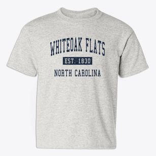Whiteoak Flats North Carolina Classic Established Youth T-shirt