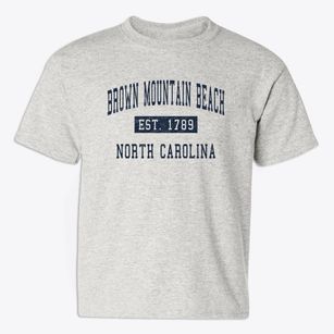 Brown Mountain Beach North Carolina Classic Established Youth T-shirt
