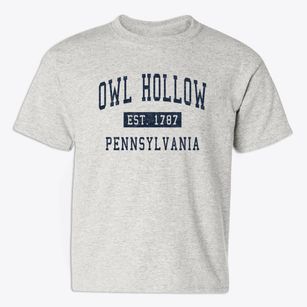Owl Hollow Pennsylvania Classic Established Youth T-shirt