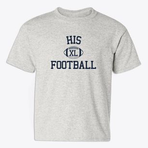 His Academy Christian Classic Football Youth T-shirt
