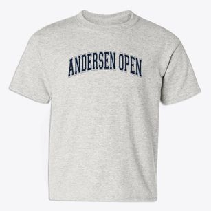 Andersen Open Elementary School Varsity Arch Youth T-shirt