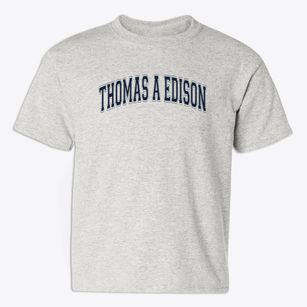 Thomas A Edison Environmental Science Varsity Arch Youth T-shirt