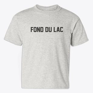 Fond Du Lac Wisconsin Classic Block Youth T-shirt