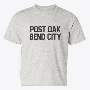 Post Oak Bend City Texas Classic Block Youth T-shirt