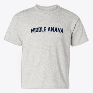 Middle Amana Iowa Classic Curve Youth T-shirt