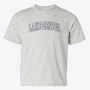 Lake Geneva Wisconsin Trendy Block Youth T-shirt