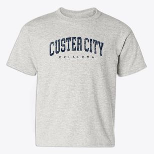 Custer City Oklahoma Urban Vibe Youth T-shirt