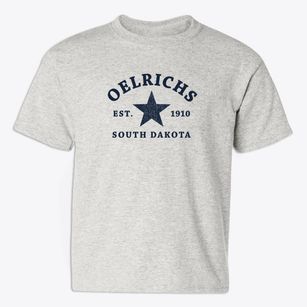 Oelrichs South Dakota Star Youth T-shirt