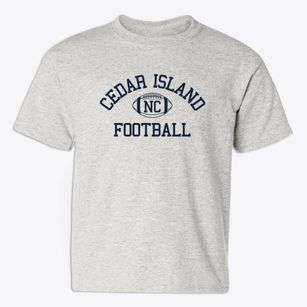Cedar Island North Carolina Football Youth T-shirt