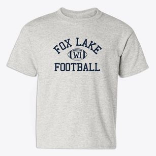 Fox Lake Wisconsin Football Youth T-shirt