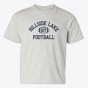 Hillside Lake New York Football Youth T-shirt