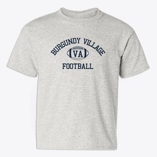 Burgundy Village Virginia Football Youth T-shirt
