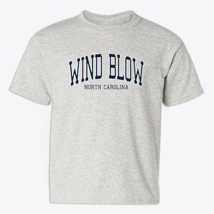 Wind Blow North Carolina Traditional Youth T-shirt