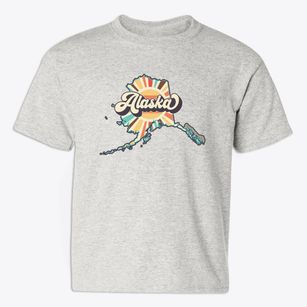  Alaska Retro Art Youth T-shirt