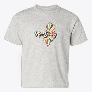  New Jersey Retro Art Youth T-shirt