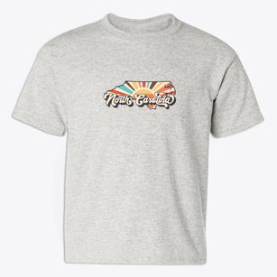  North Carolina Retro Art Youth T-shirt