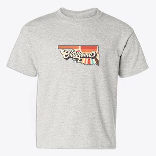  Oklahoma Retro Art Youth T-shirt
