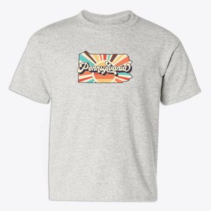 Pennsylvania Retro Art Youth T-shirt
