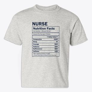   Nurse Nutrition Facts Youth T-shirt