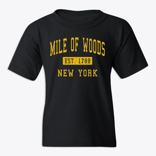 Mile Of Woods New York Classic Established Youth T-shirt