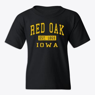 Red Oak Iowa Classic Established Youth T-shirt
