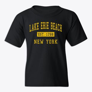 Lake Erie Beach New York Classic Established Youth T-shirt