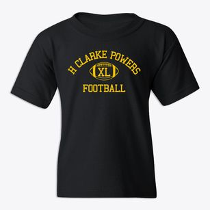 H Clarke Powers School Classic Football Youth T-shirt