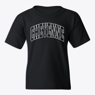 Cheyenne Wyoming Trendy Block Youth T-shirt