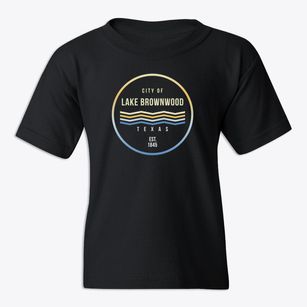 Lake Brownwood Texas Color Fade Youth T-shirt