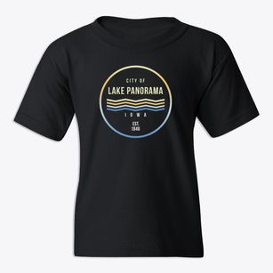 Lake Panorama Iowa Color Fade Youth T-shirt
