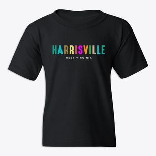 Harrisville West Virginia Color Pop Youth T-shirt