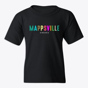 Mappsville Virginia Color Pop Youth T-shirt