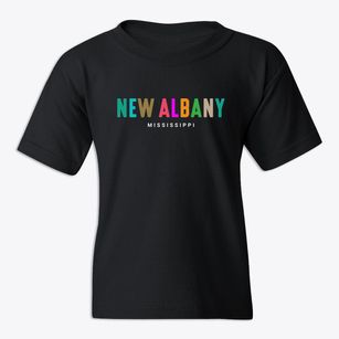 New Albany Mississippi Color Pop Youth T-shirt
