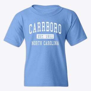 Carrboro North Carolina Classic Established Youth T-shirt