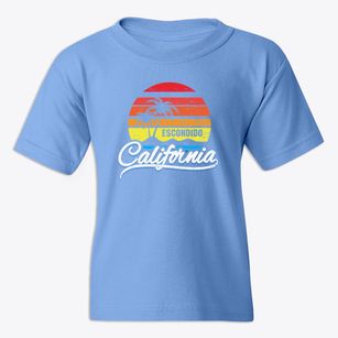 Escondido California Palm Tree Sunset Youth T-shirt