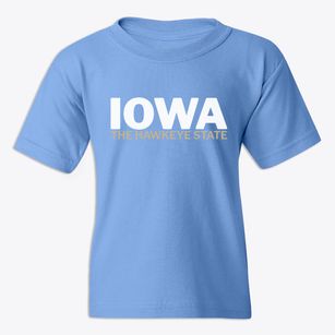  Iowa White and Gold Youth T-shirt
