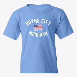 Boyne City Michigan Patriot Youth T-shirt