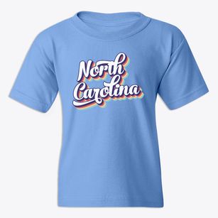  North Carolina Retro Candy Vibes Youth T-shirt