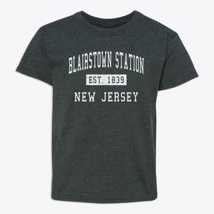 Blairstown Station New Jersey Classic Established Youth T-shirt