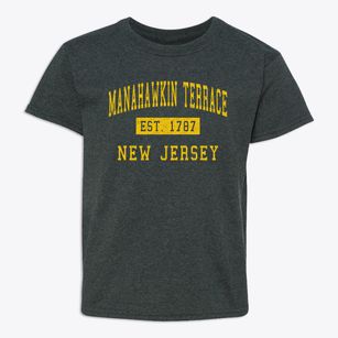 Manahawkin Terrace New Jersey Classic Established Youth T-shirt
