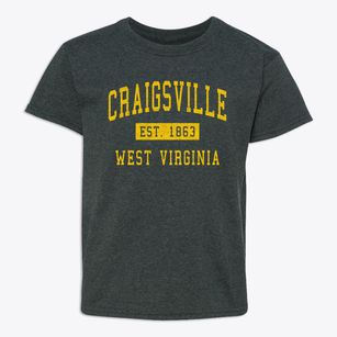 Craigsville West Virginia Classic Established Youth T-shirt