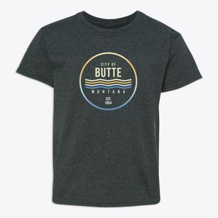 Butte Montana Color Fade Youth T-shirt