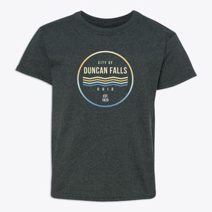 Duncan Falls Ohio Color Fade Youth T-shirt