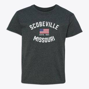 Scobeville Missouri Patriot Youth T-shirt