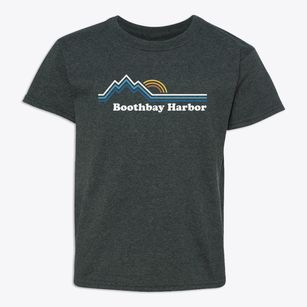 Boothbay Harbor Maine Mountain View Youth T-shirt